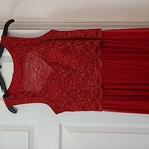 Long, red dress with back action!